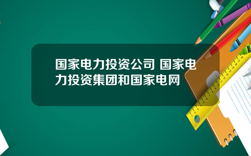 国家电力投资公司 国家电力投资集团和国家电网